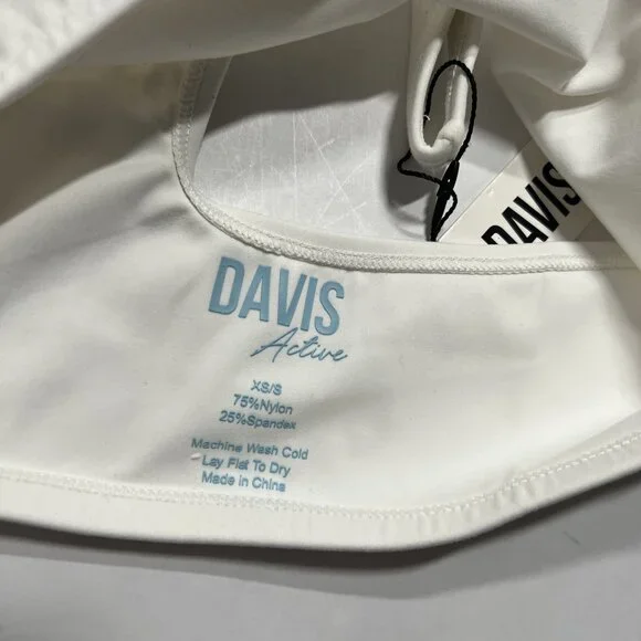 Davis Active Cross Shoulder Bra in Ivory